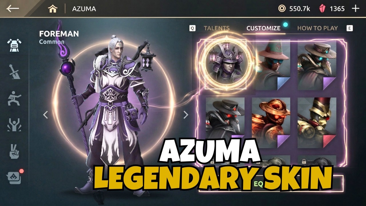Azuma Legendary Custom Skin Gameplay - Shadow Fight 4 Arena