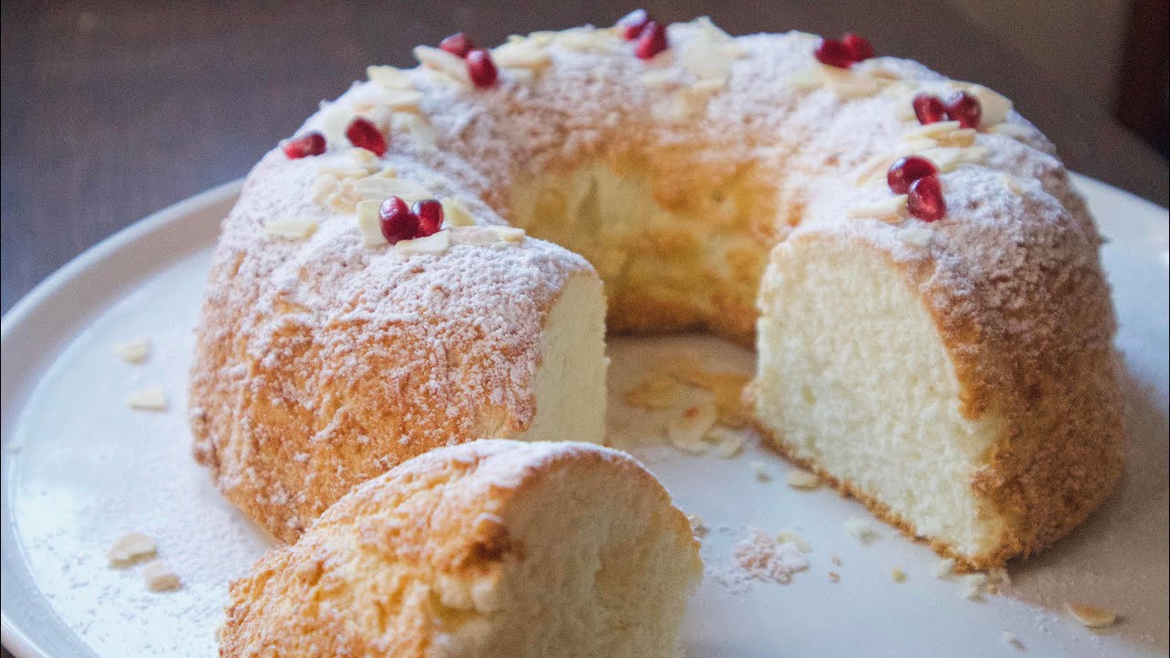 Angel Food Cake Recipe | baking asmr | Leftover Egg Whites Recipe | 3 MAIN Ingredients  jan's baking