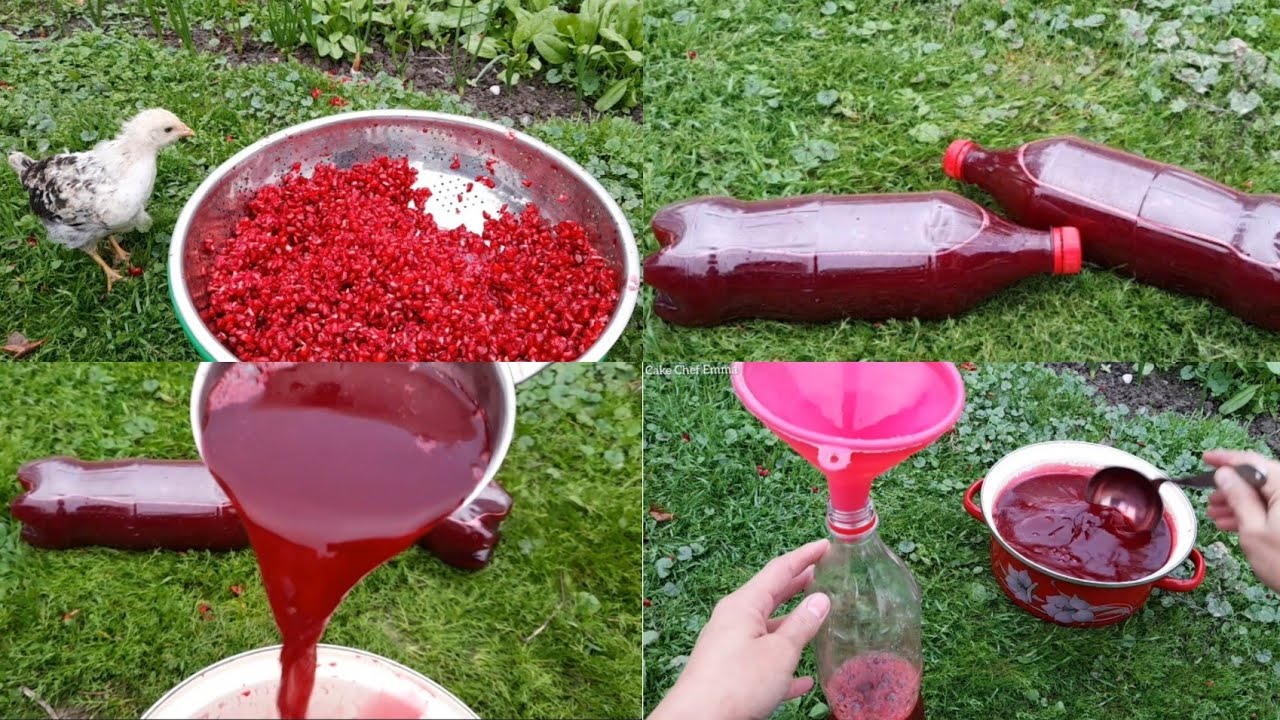 📢 Nar şirəsinin təbii &uuml;sulla 🍷 QAYNATMADAN qışa saxlanması