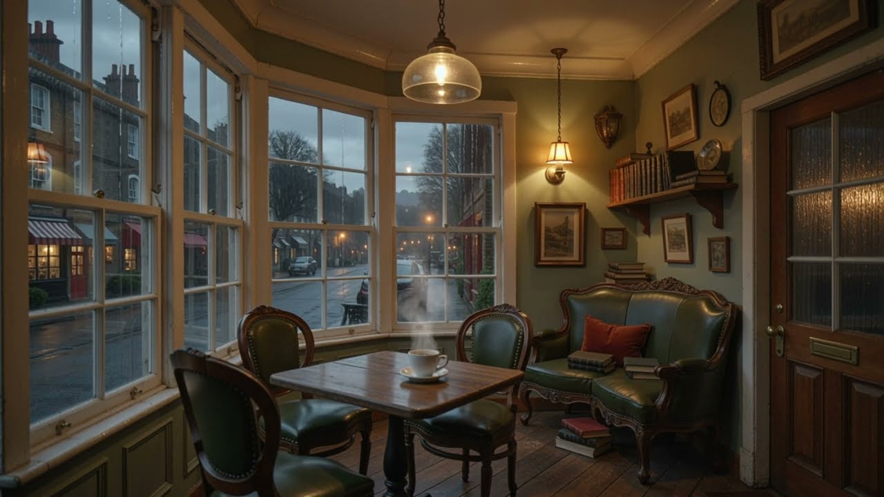 Quiet rainy jazz cafe ambience relax focus anxiety relief calm #anxietyrelief #jazzcafe #cosy #relax