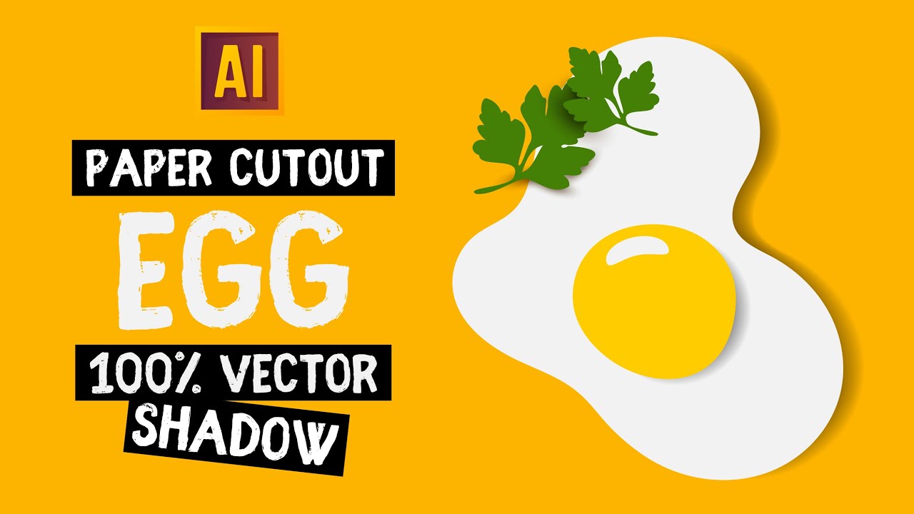 Как нарисовать вырезанное из бумаги яйцо со 100% векторной тенью. Урок по Adobe Illustrator.