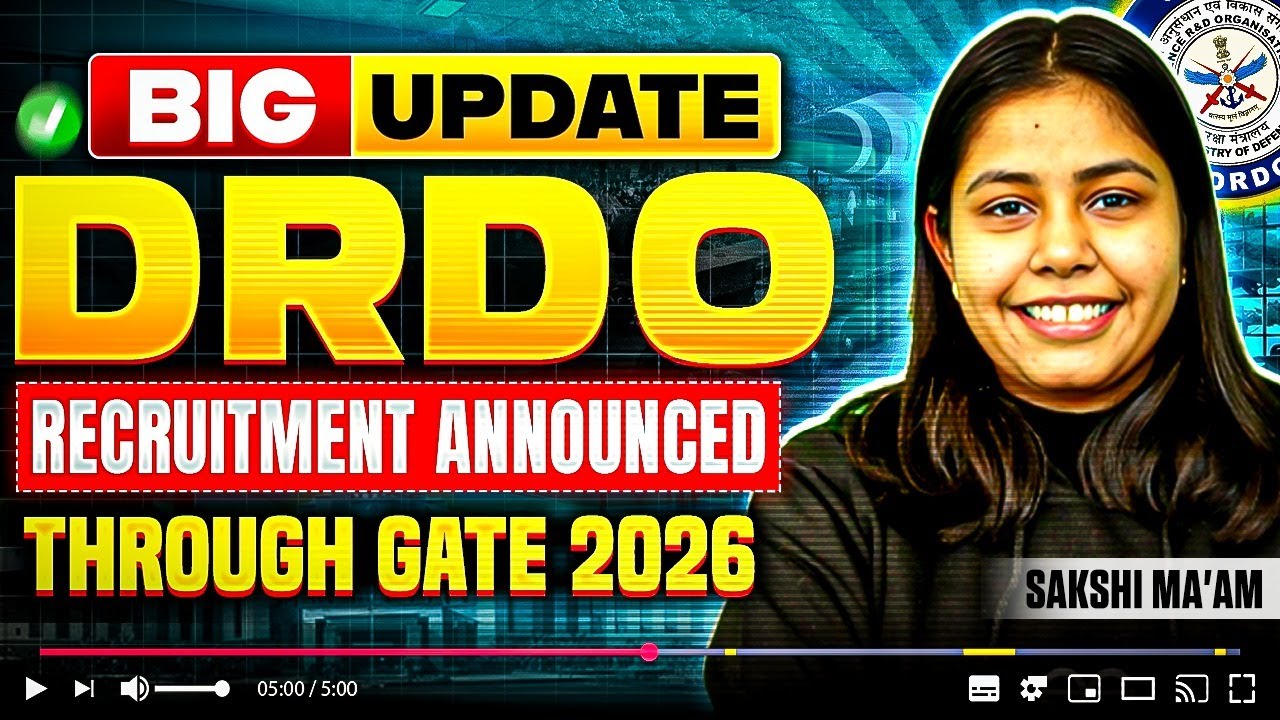DRDO Scientist Recruitment Through GATE 2026 | DRDO Scientist B Recruitment | DRDO 2026 Notification