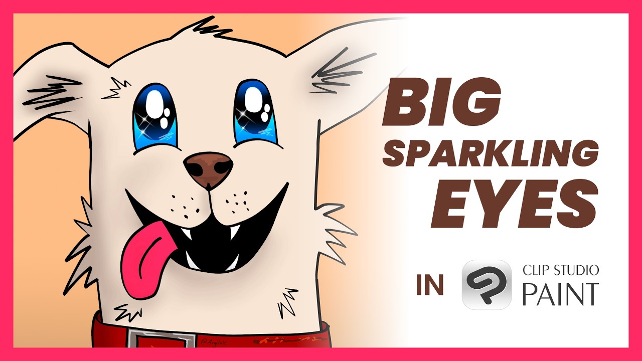 How to Draw a Puppy with Sparkling Eyes | CSP Tutorial
