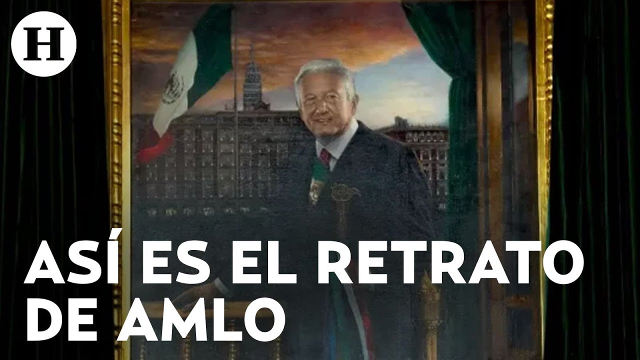 ¡Con el pueblo a sus espaldas! AMLO devela su retrato oficial en Palacio Nacional