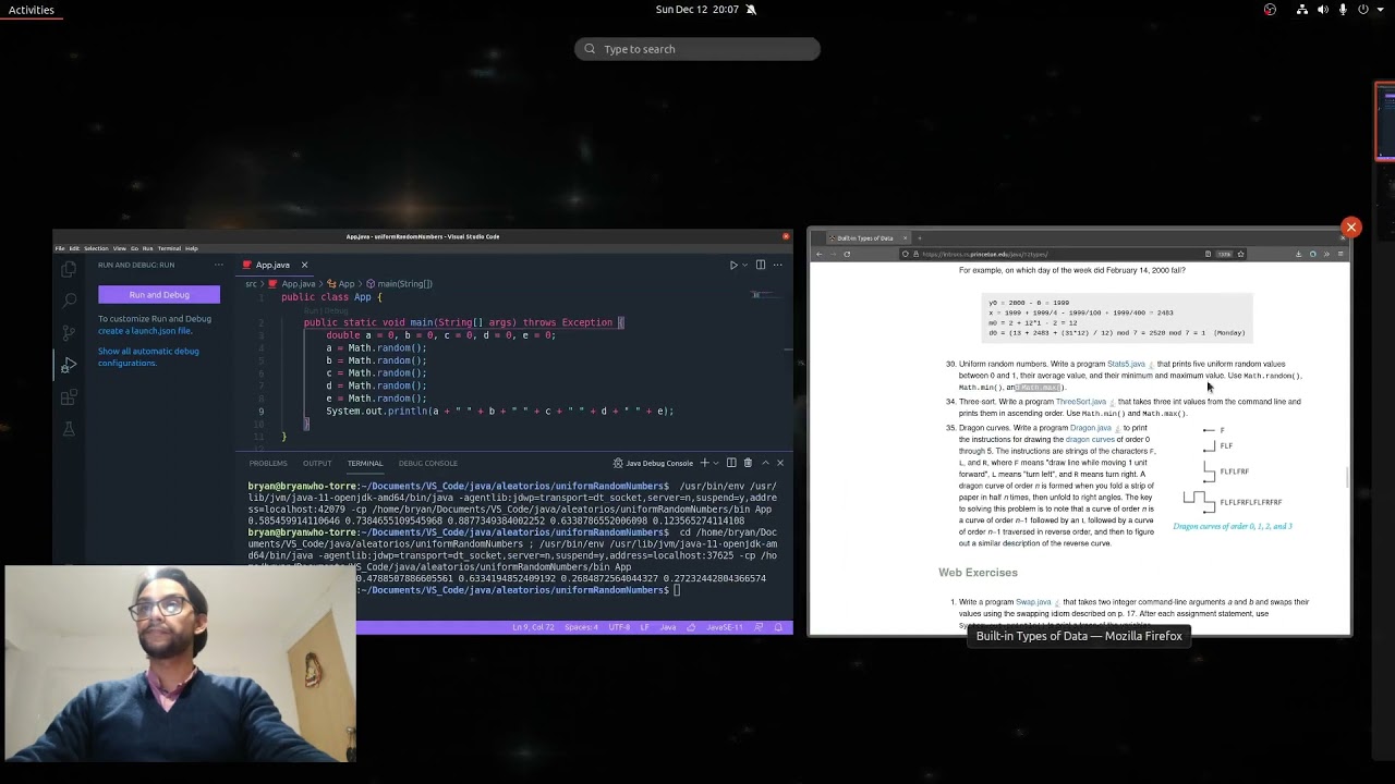 Math.random, Math.max, Math.min | Ejemplo en Java
