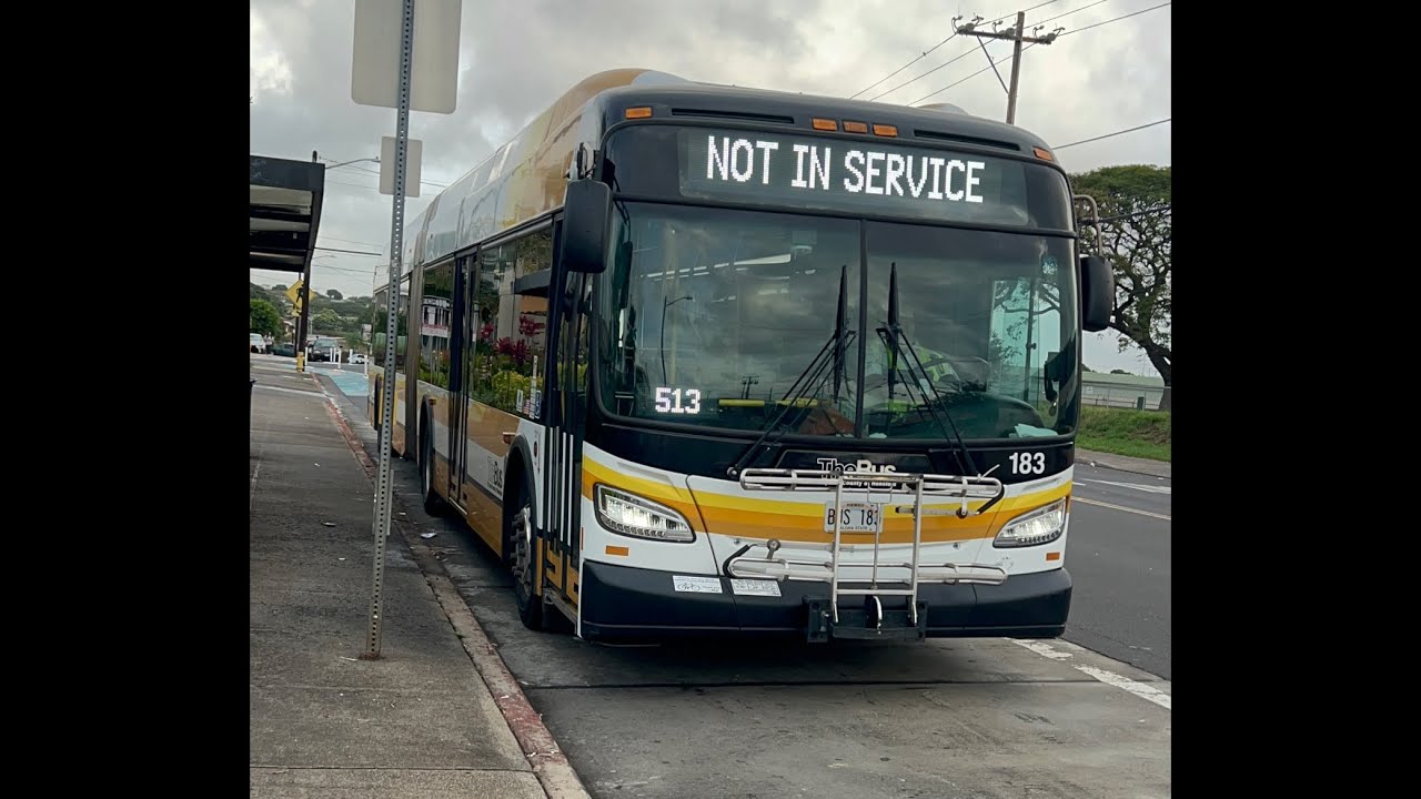 Thebus Honolulu Bus' 183 New Flyer XDE60 Route 40 East Waipahu