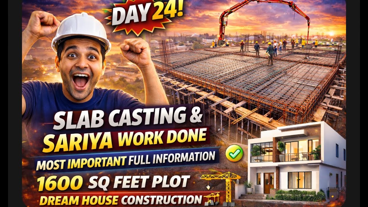 Day-24 most important lab cast sariya work 🏡