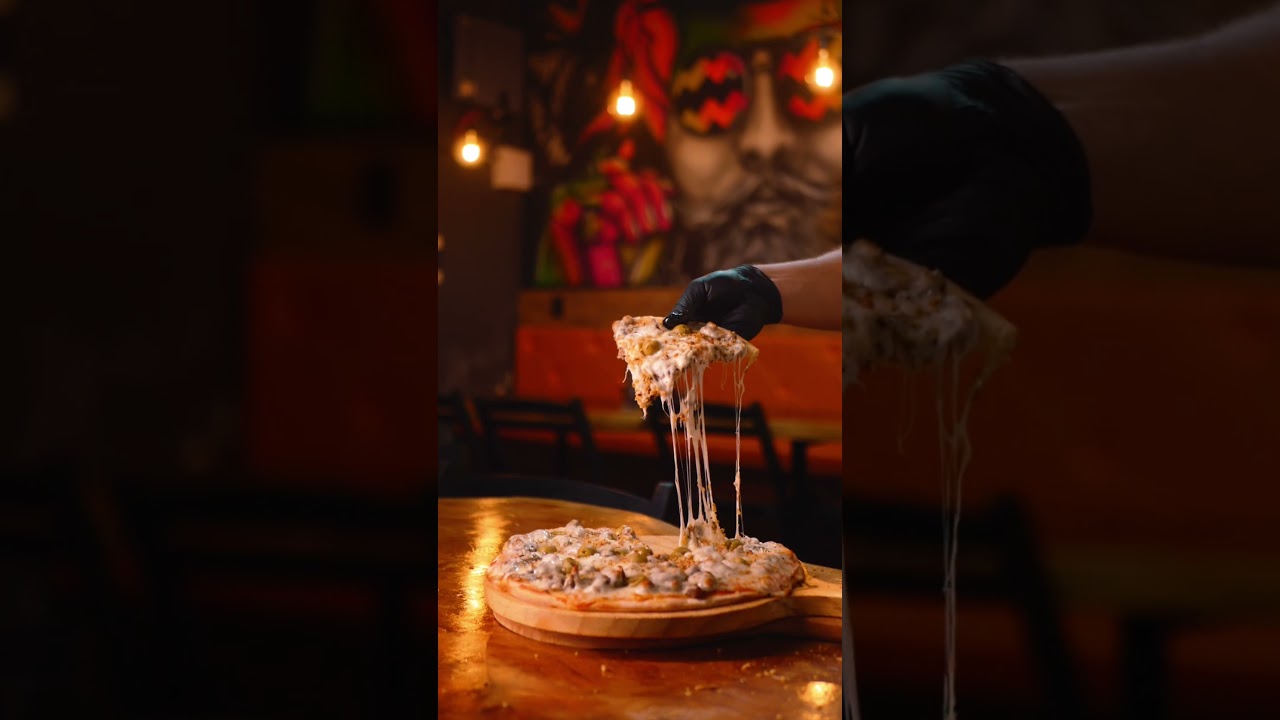 Slow Motion de pizza em 180fps | GH5 Cinematic Food