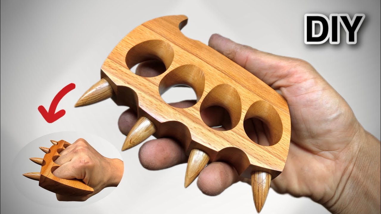 Making a wooden fist / woodchuck / woodworking 