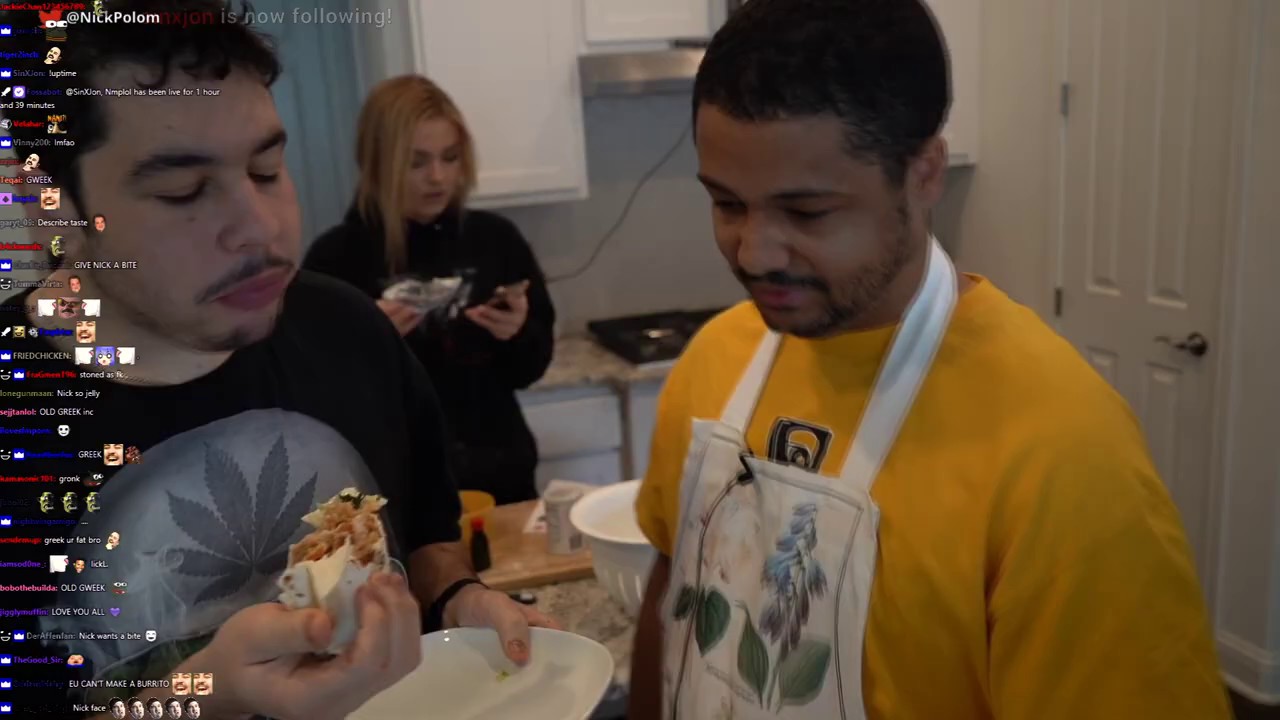 Nmplol Cooking Tex-Mex Food /w Greekgodx and Malena (with Twitch chat)