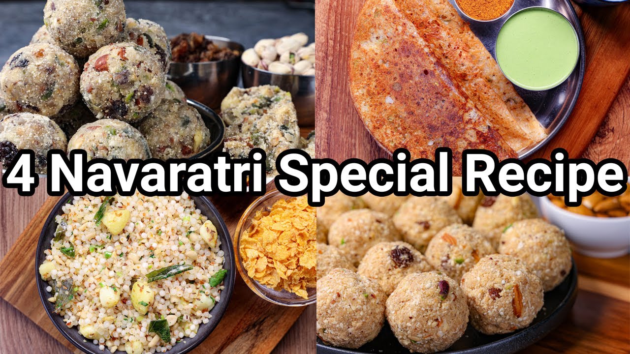 4 Navratri Vrat Recipes | Instant Snack & Dessert for Fasting | 4 Quick Navratri Special Recipes