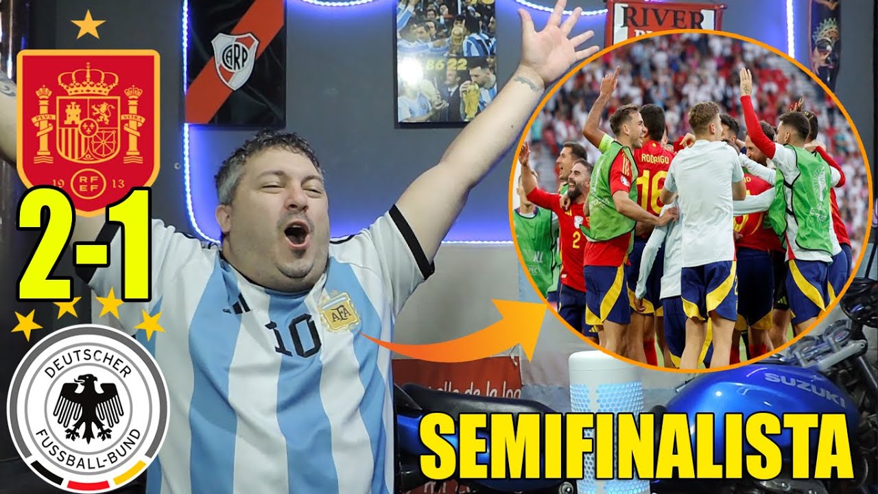 España 2 vs Alemania 1 REACCIÓN de un Hincha ARGENTINO
