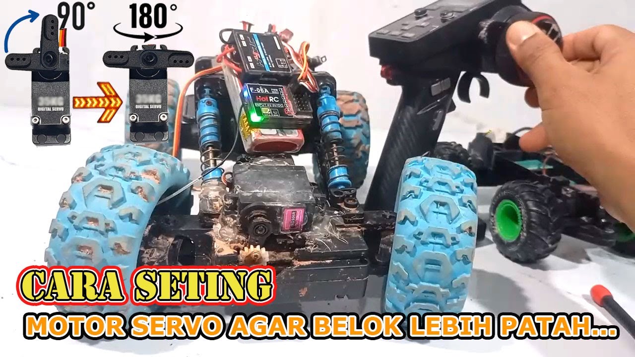 Tutorial Cara Seting Remote Hot RC agar belok Servo lebih Patah 180 derjat...
