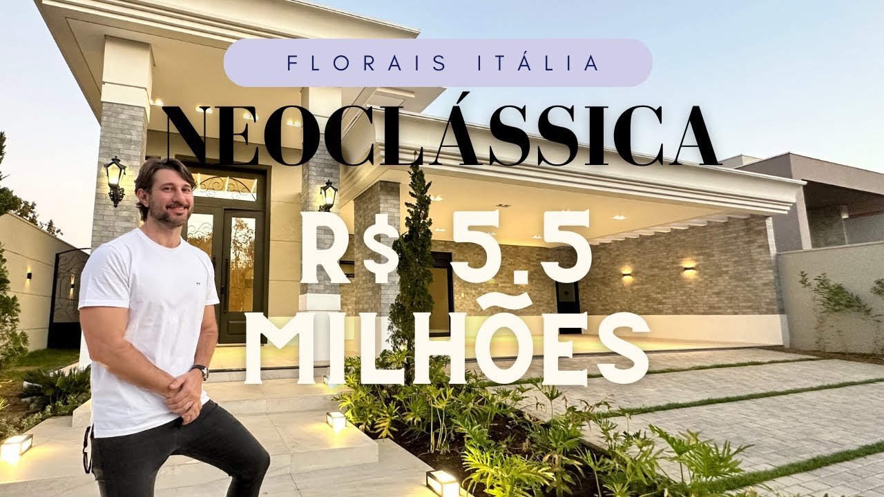 Linda Mansão Neoclássica - Florais Itália - R$ 5.5 Milhões