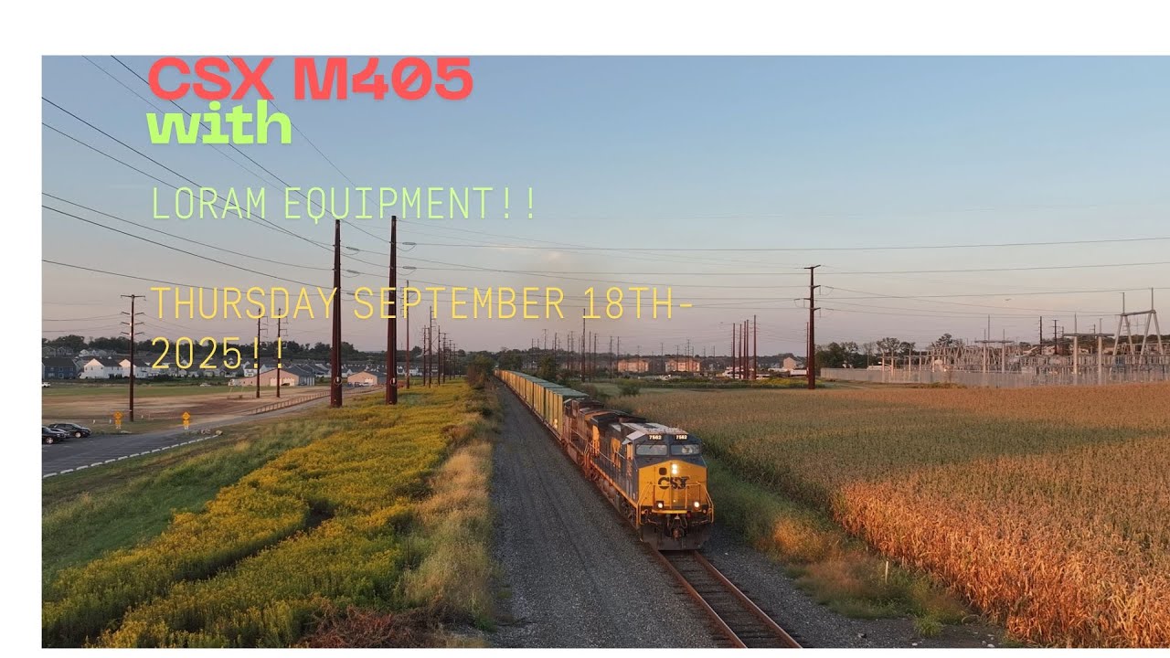 CSX M405 17 at Winding Hill Road with Loram Equipment!! 09 18 25!