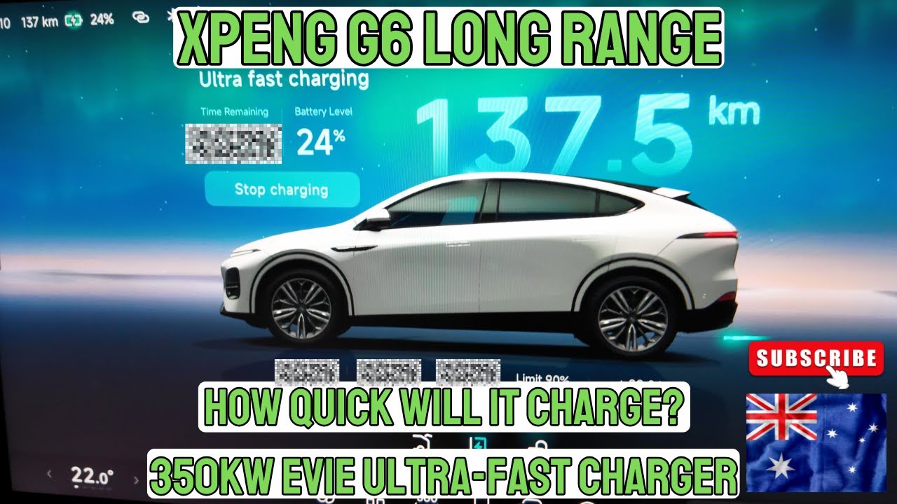 Xpeng G6 Long Range - How fast will it charge at Seven Hills NSW 350kW Ultra-Fast EVIE Charger