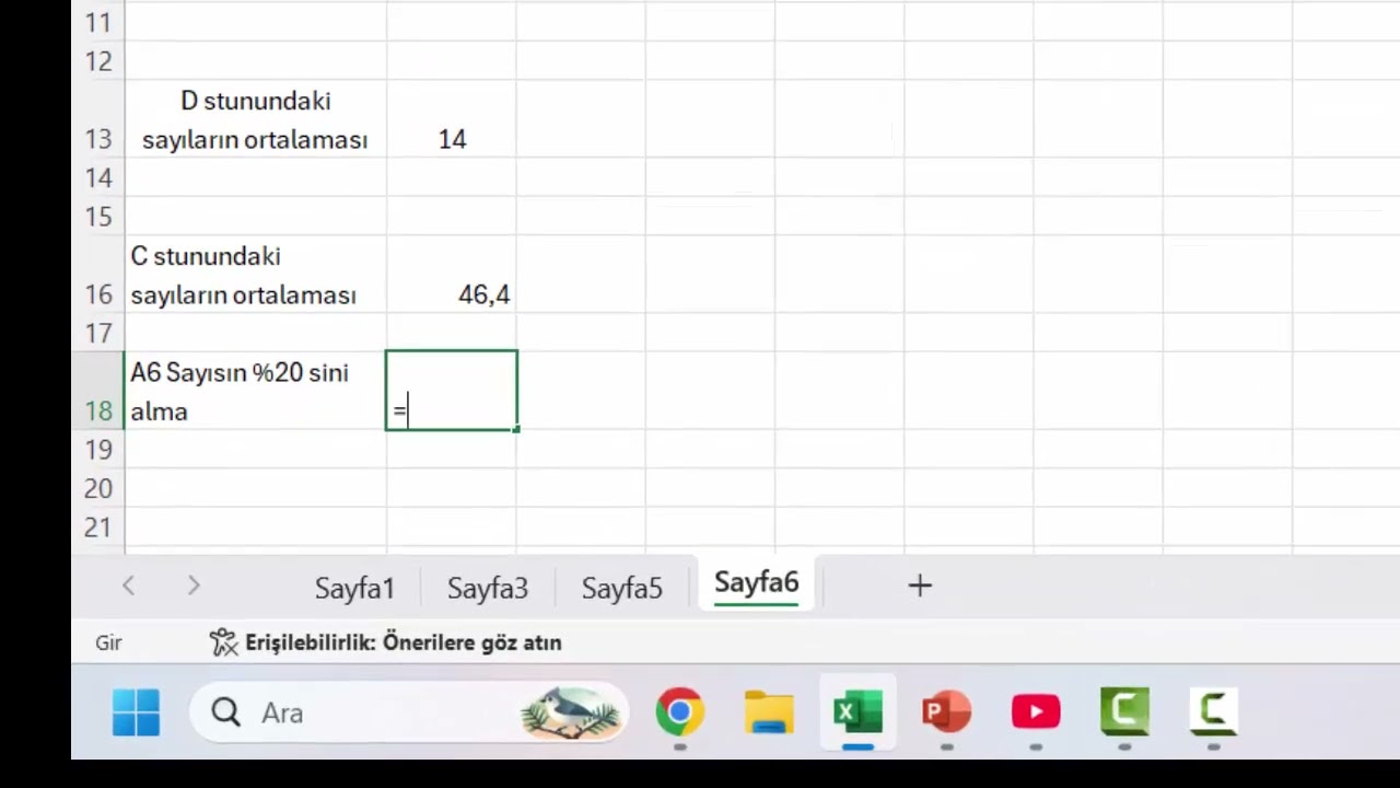 Excel formüllerinin kolay yolu