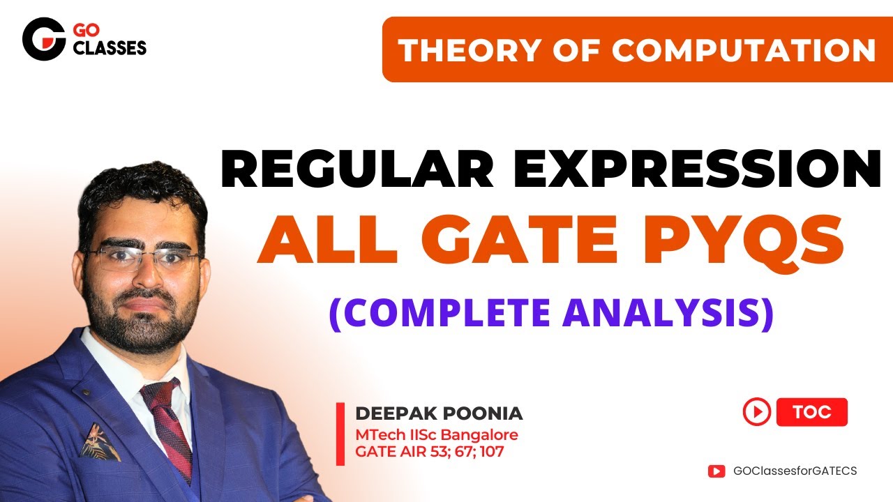 Regular Expressions - ALL GATE PYQs - Part 1 | Finite Automata | Theory of Computation | With NOTES