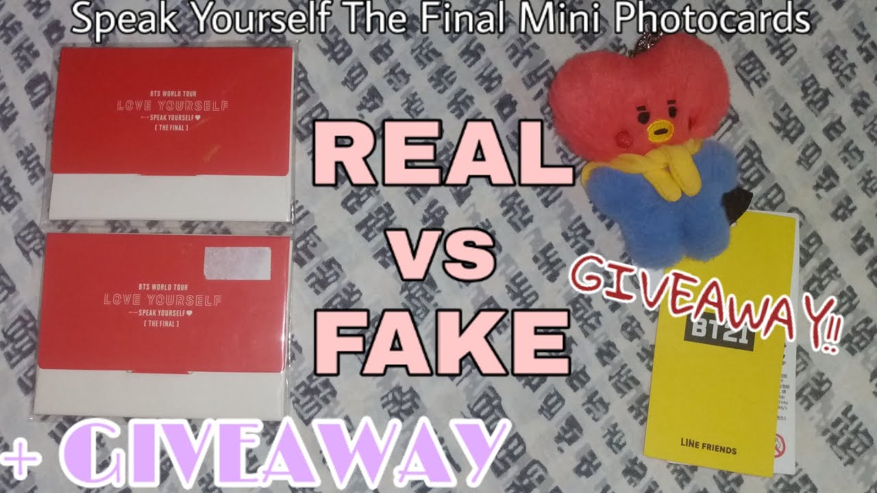 FAKE VS REAL - BTS Speak Yourself The Final Mini Photocards + GA | Purplemoon V 뷔씨