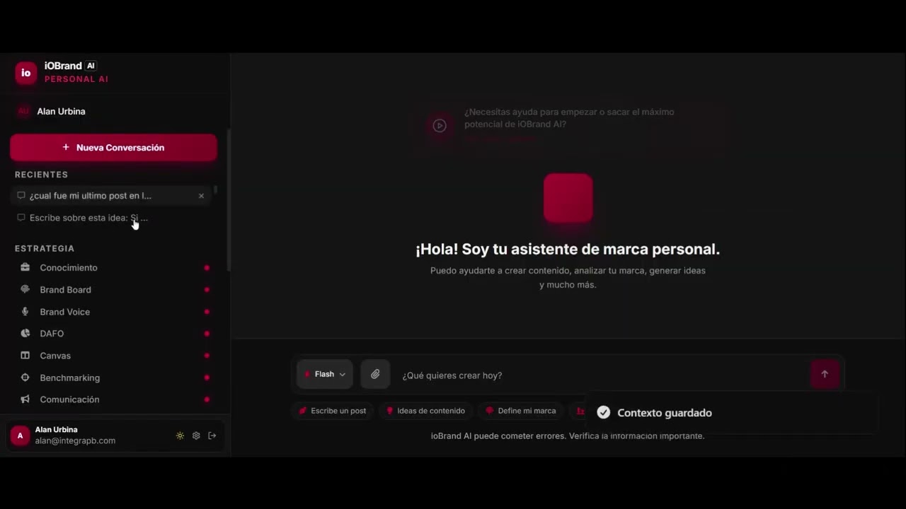 Memoria de Conocimiento y lanzamiento de estudio fotográfico.