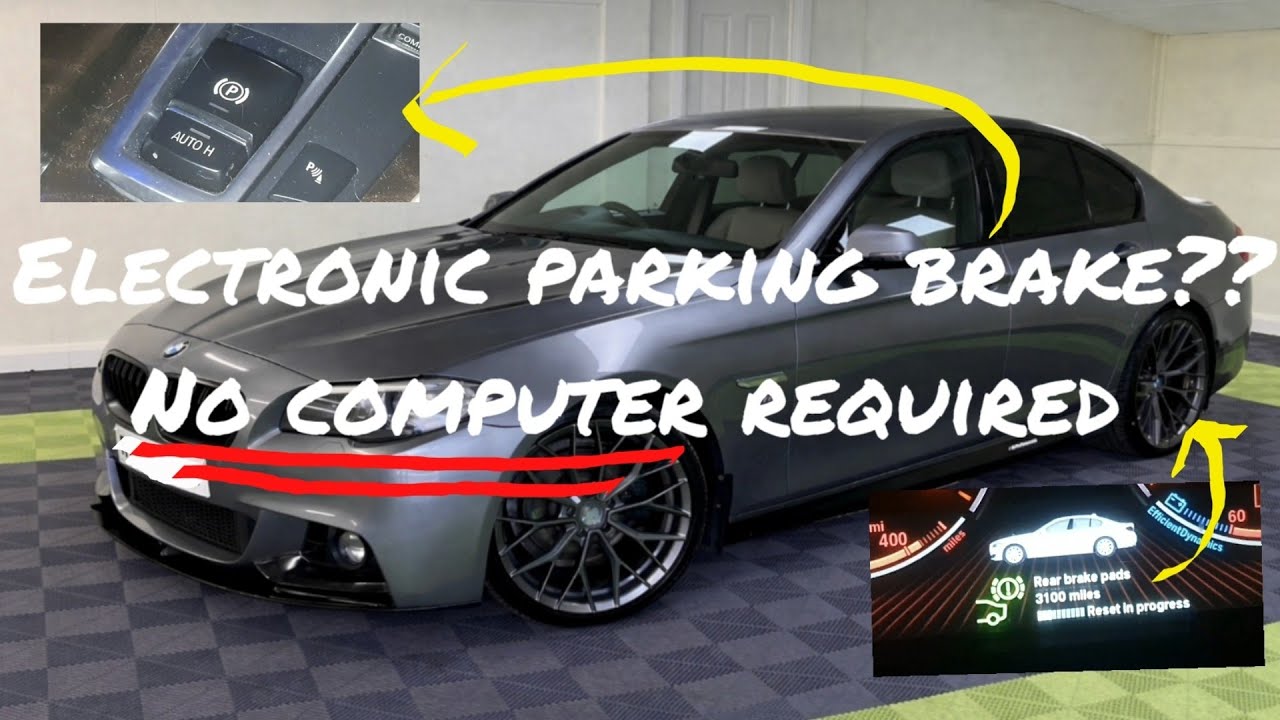 Замена задних тормозных колодок BMW 5 серии (с электронным стояночным тормозом)