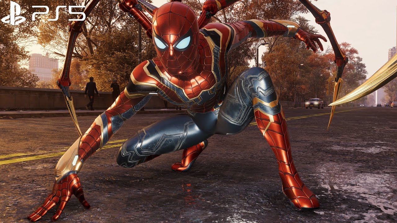 Spider-Man Remastered PS5 - Iron Spider Suit Free Roam Gameplay (4K 60FPS Performance RT)