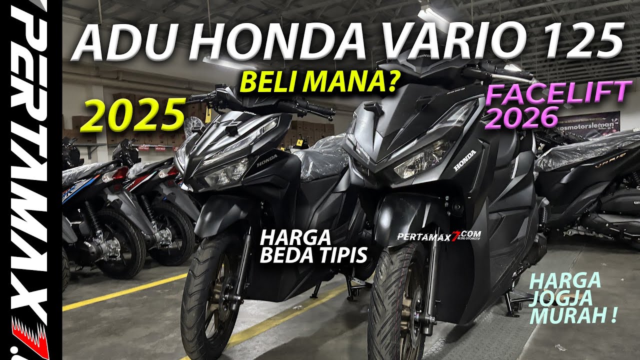 ADU Fisik Honda VARIO 125 Versi 2025 VS Vario 125 Facelift 2026 CBS ISS Hitam Pilih Mana Harga Jogja