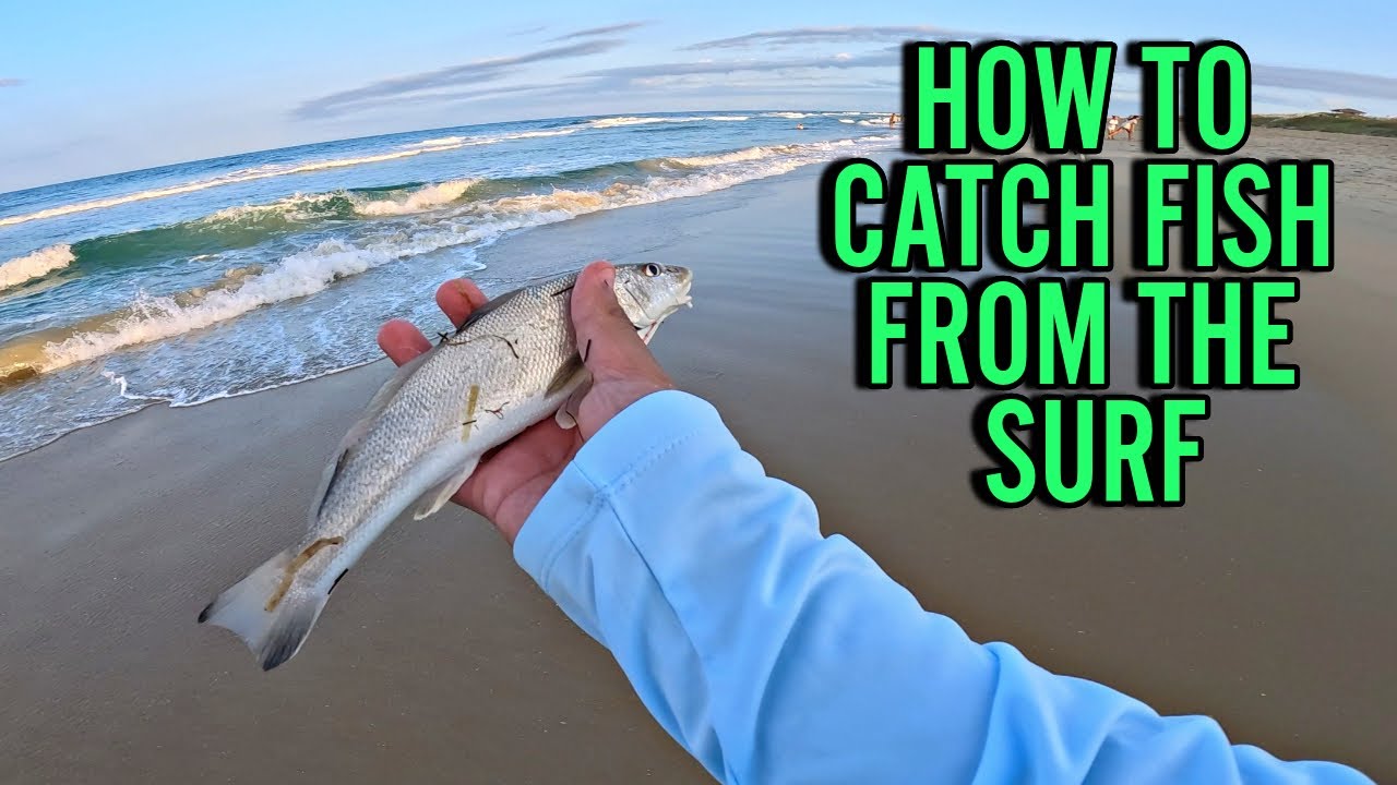 OUTER BANKS SURF FISHING! HOW TO CATCH FISH IN THE SURF! HOW TO CATCH WHITING & BAITFISH in BEACH!