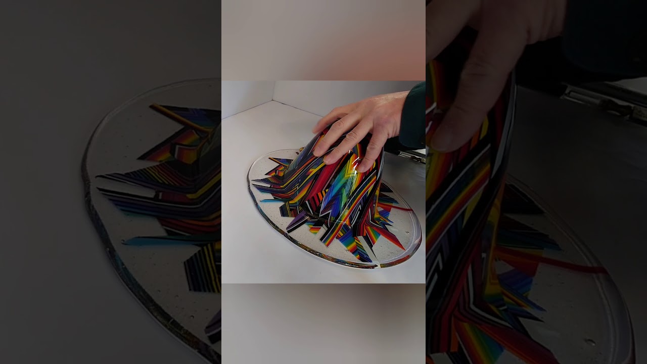 Rim removal from an XL glass drop out vase.