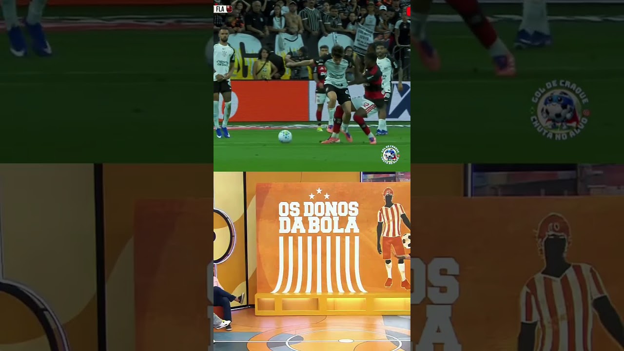Lance pol&ecirc;mico no jogo entre Corinthians x Flamengo
