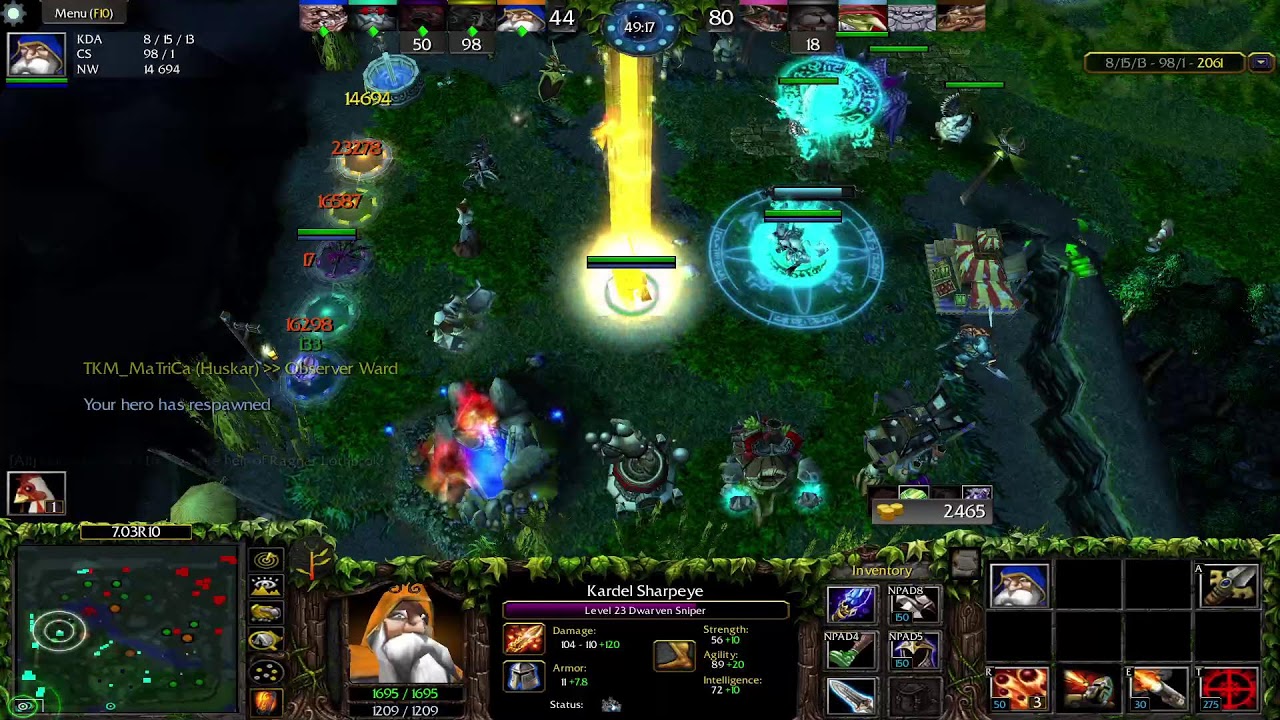 Dota 1 Sniper   Game Play