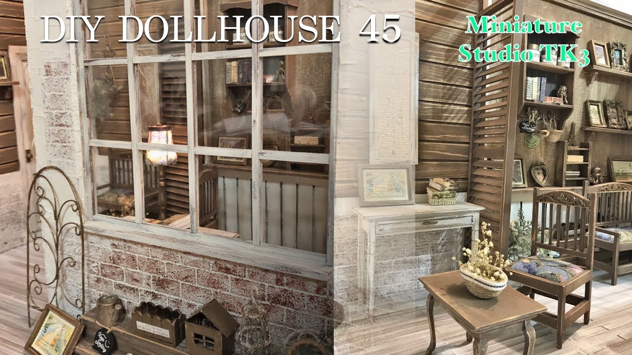 DIY 45作目  ドールハウスの作り方  完成組立編 ゆったり過ごすアンティーク空間  ハンドメイド。  １/６ サイズ ブライス momoko バービー リカちゃん