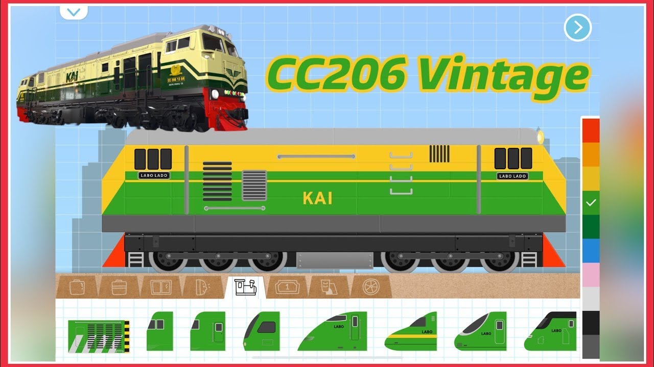 Cara Membuat Loko CC206 Livery Vintage - Labo Brick Train