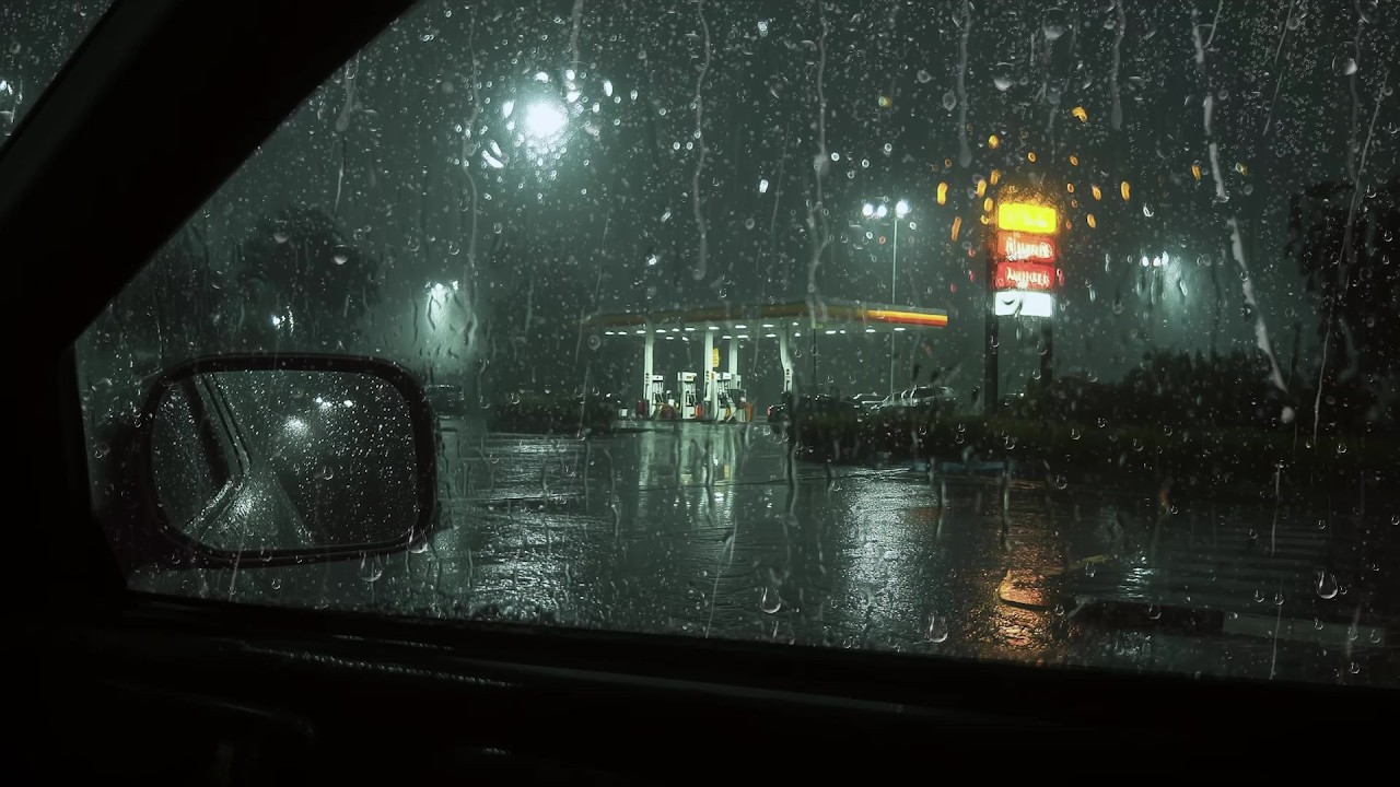 Instant Sleep with Heavy Rain in a Car 🚗🌧️ Calm Storm Sounds for Insomnia Healing