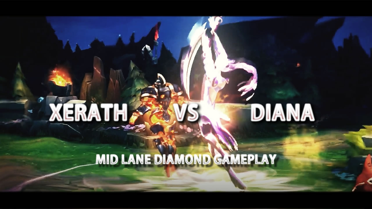 LoL - Xerath vs Diana OTP Mid Lane Season 7 Gameplay