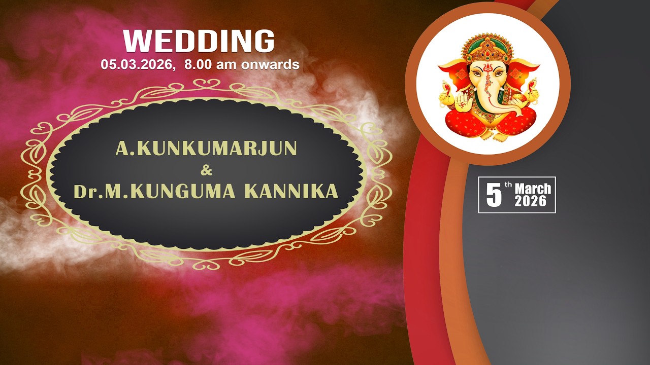 🔴LIVE - 💞WEDDING (Arjun 💕Kannika)