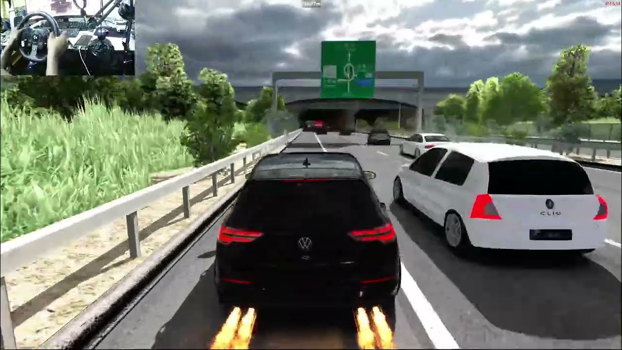 Golf R VS BMW | Realistic Traffic Drive  - Assetto Corsa CM 