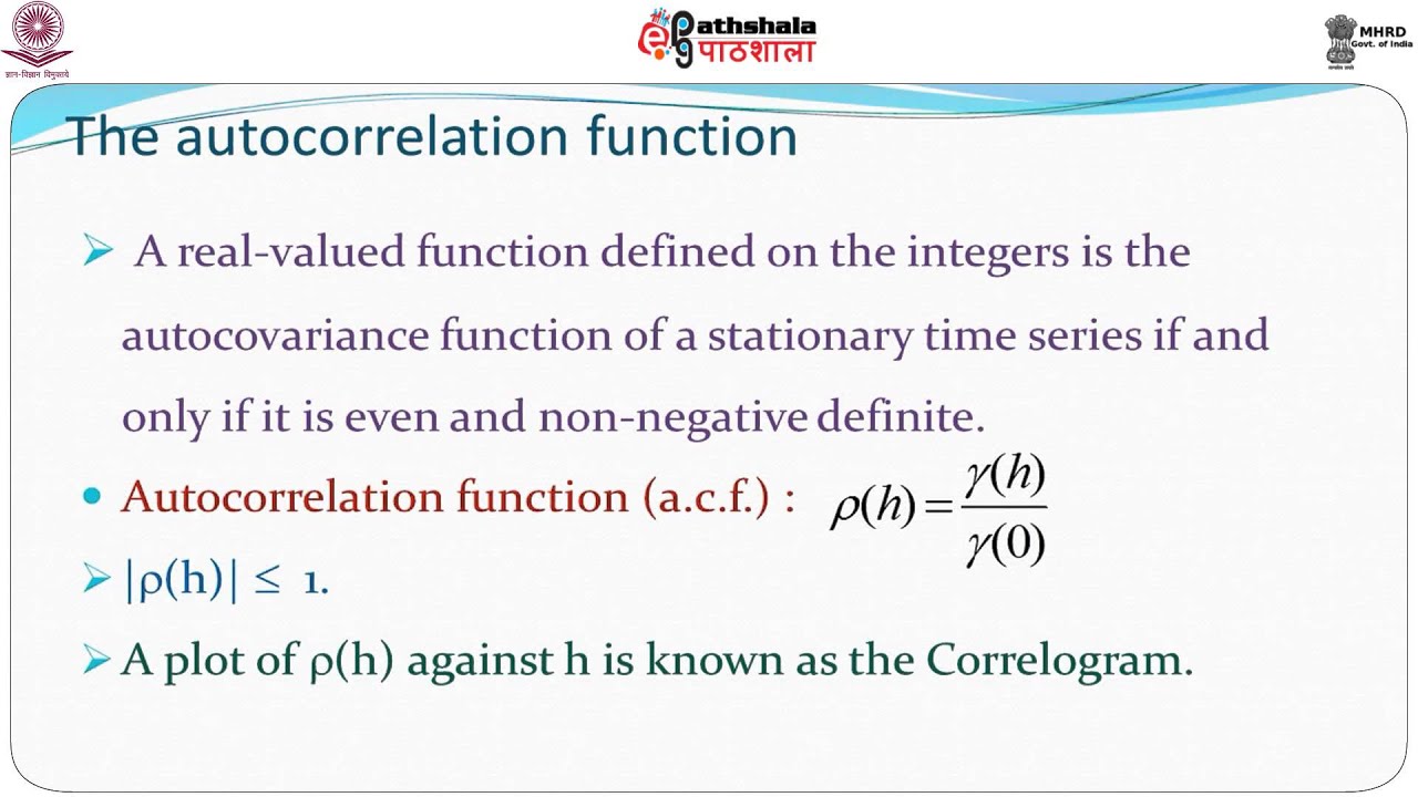 Stationarity Ergodicity and the Autocorrelation Function