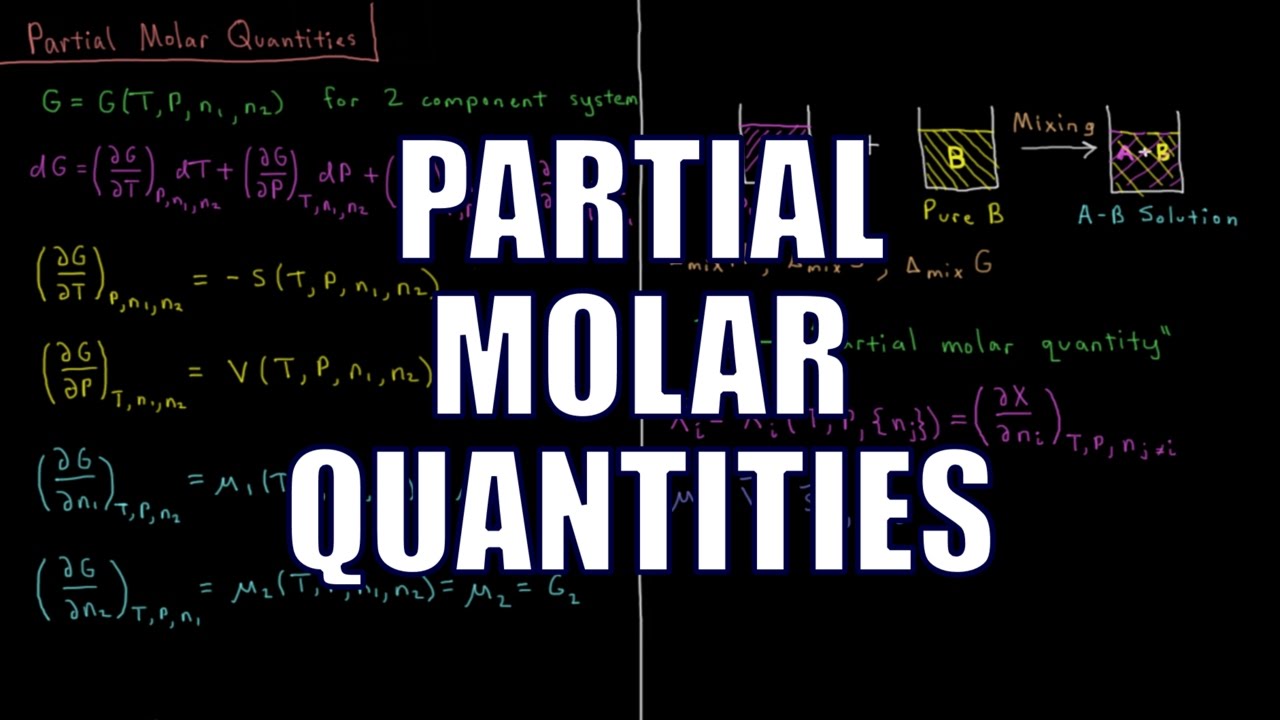 Chemical Thermodynamics 8.1 - Partial Molar Quantities