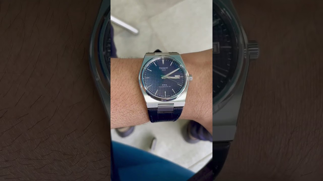 Wrist Roll - Tissot PRX Powermatic 80 Blue Waffle Dial