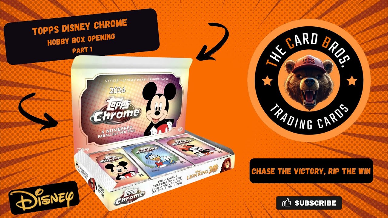 Unboxing the NEW Topps Disney Chrome 2024 Hobby Box – Rare Cards & Magical Artwork!