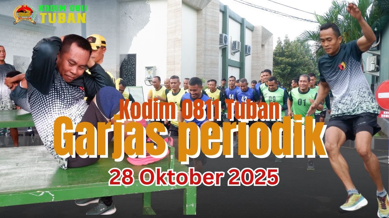 Tingkatkan Kebugaran, Prajurit Kodim 0811/Tuban Antusias Ikuti Tes Garjas