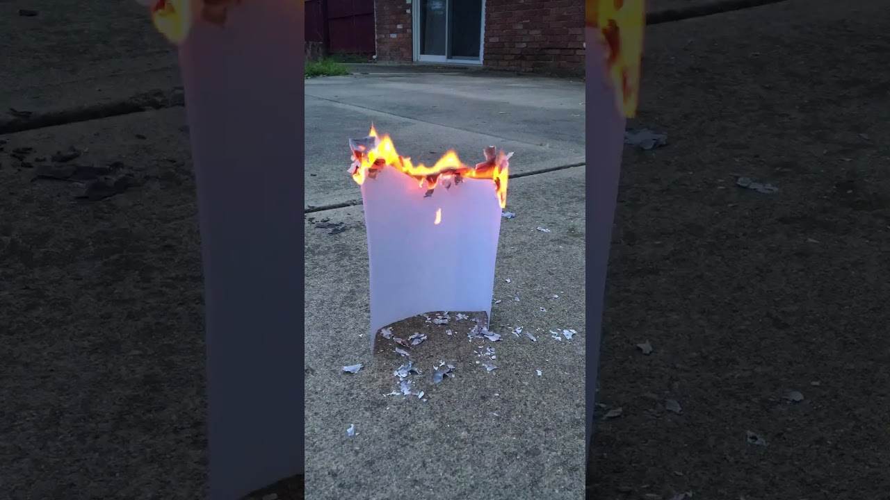 How long does it take paper to burn? 