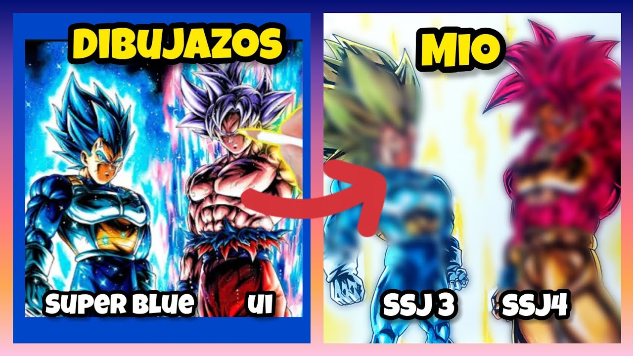 SIGO UN TUTORIAL DE DIBUJAZOS ✏️ VEGETA SSJ 3 - GOKU SSJ 4 - DRAGONBALL DAIMA
