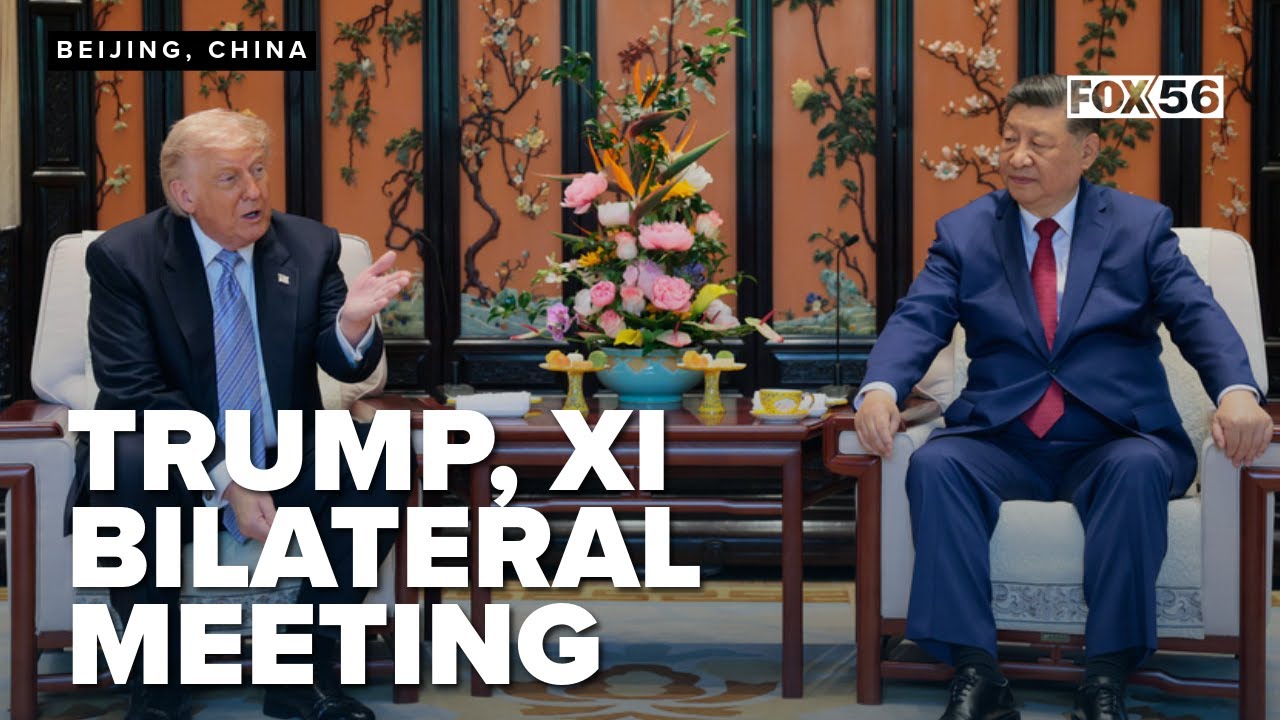 Trump participates in a bilateral meeting and tea with President Xi Jinping in China