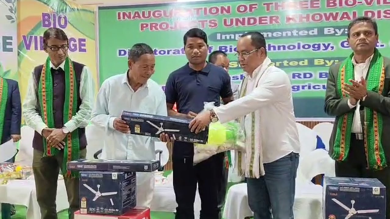 Mantri Animesh Debbarma ni Yakromwi Chengjakha Three Bio Village 2 0 Project'