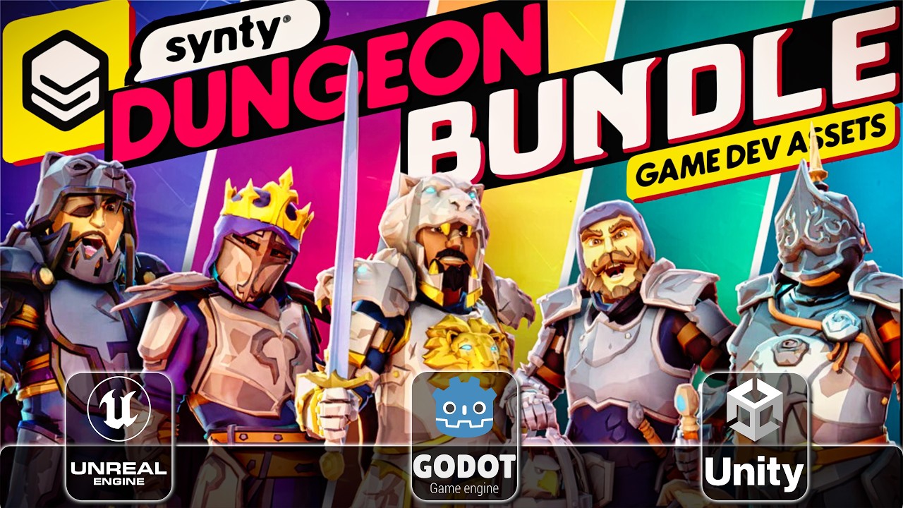 Synty Fantasy Game Dev Assets Bundle - поддерживает Unreal, Unity, Godot, FBX и другие платформы!