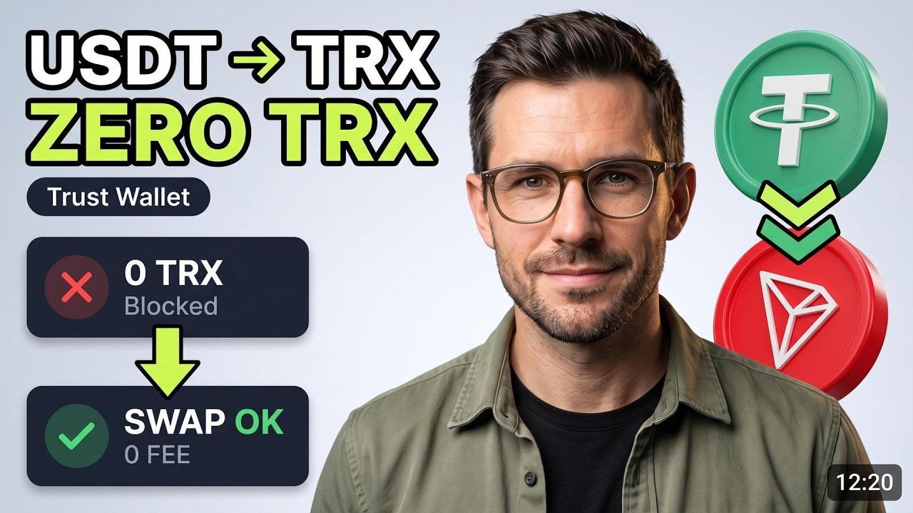How to Swap USDT to TRX With ZERO TRX in Your Wallet (Trust Wallet)