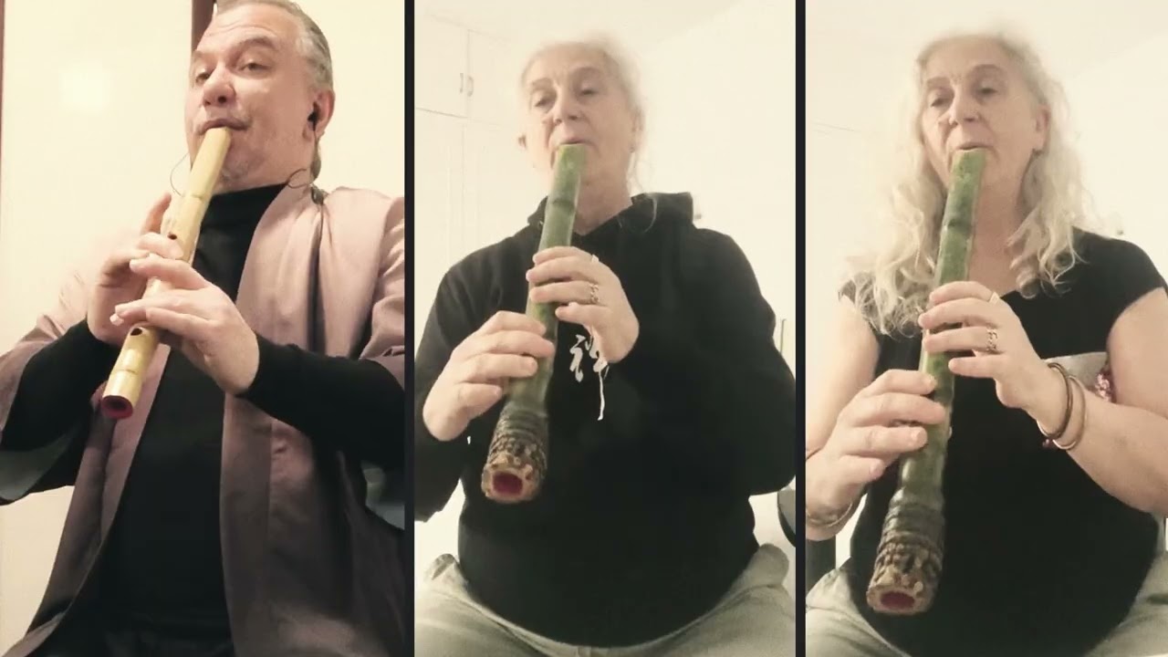Okinawa no Kaze - Zapata shakuhachi music duet nijuso onkai and harmony students exercise 沖縄の風