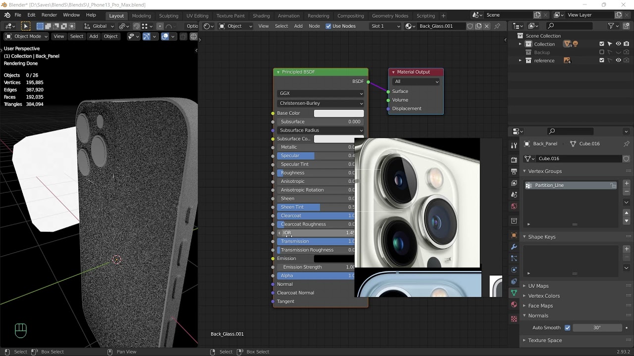 How To Model IPhone 13 Pro Max In Blender 2.93 Product Visualisation Tutorial Screen Record Timlapse